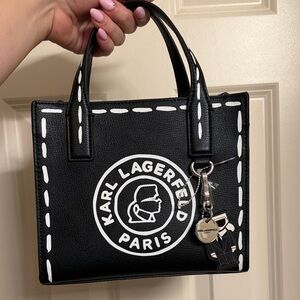 Karl Lagerfeld Black and White Mini Bag